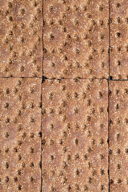 Pane di segale croccante cibi sani a base di farina di segale pane sottile e croccante