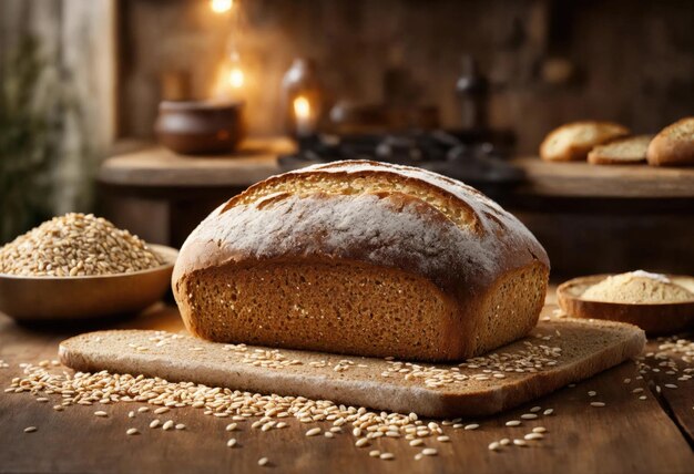 Pane di segale senza lievito di cereali interi