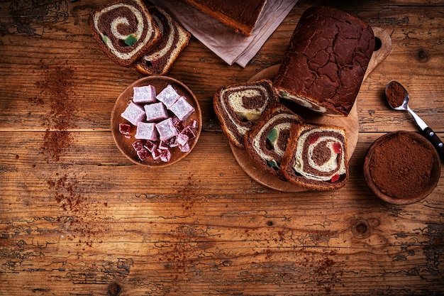 Pane dolce al cioccolato fatto a mano