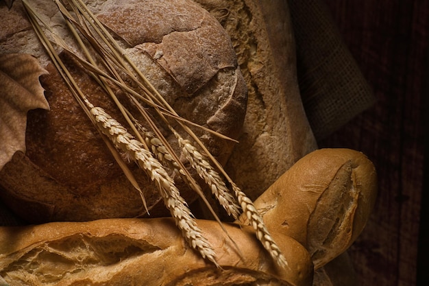 pane fatto con farine biologiche