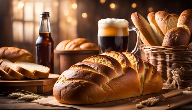 Pane fatto in casa con birra