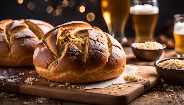 Pane fatto in casa con birra