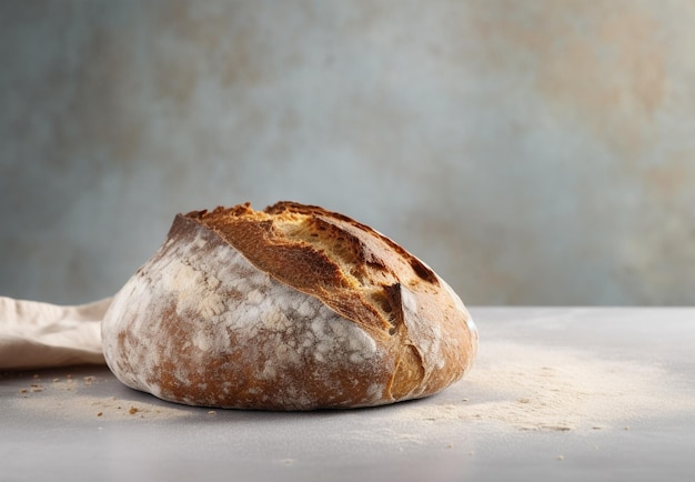 Pane fatto in casa con semi su sfondo rustico Pane rustico