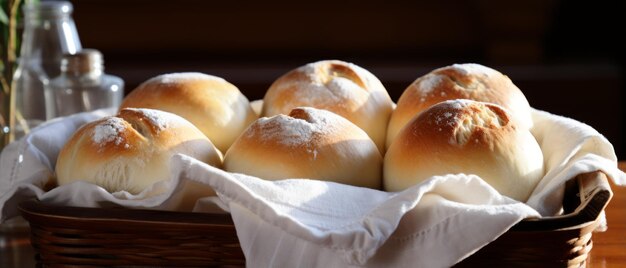 Pane fatto in casa in un cesto