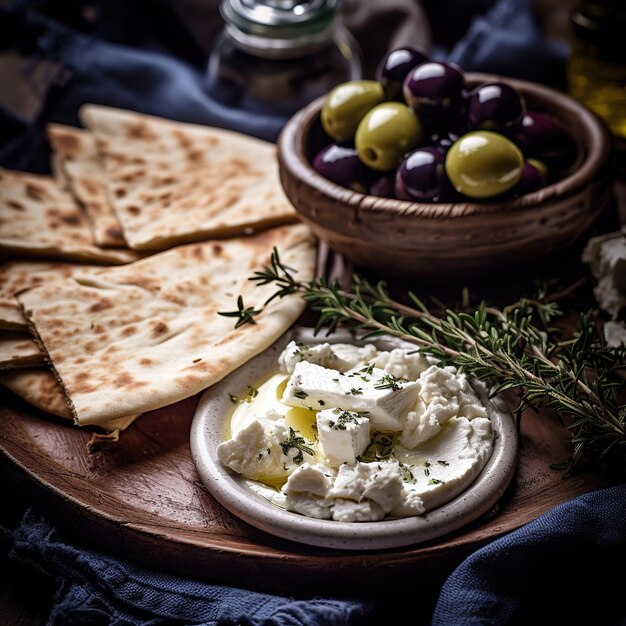 pane in stile mediterraneo con olive