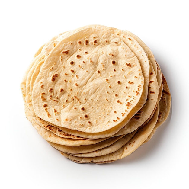 Pane pita isolato su sfondo bianco