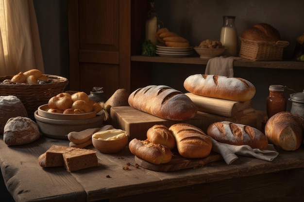 Pane su un tavolo rustico