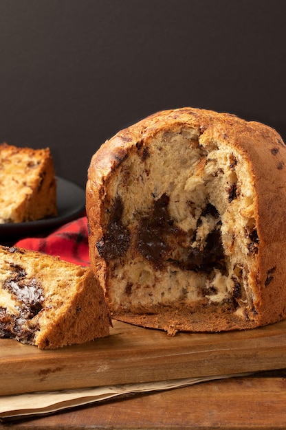 Panettone brasiliano di cioccolato Fuoco selettivo