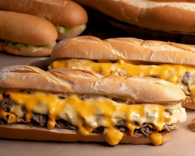 Panini con cheesesteak