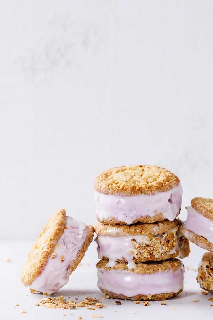 Panini di gelato in biscotti
