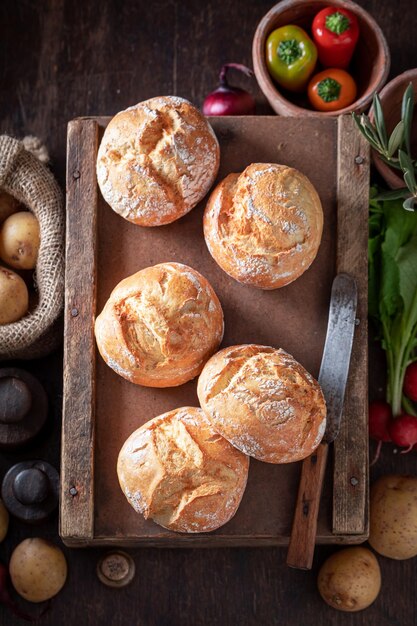 Panini di patate sani e fatti in casa cotti in panetteria