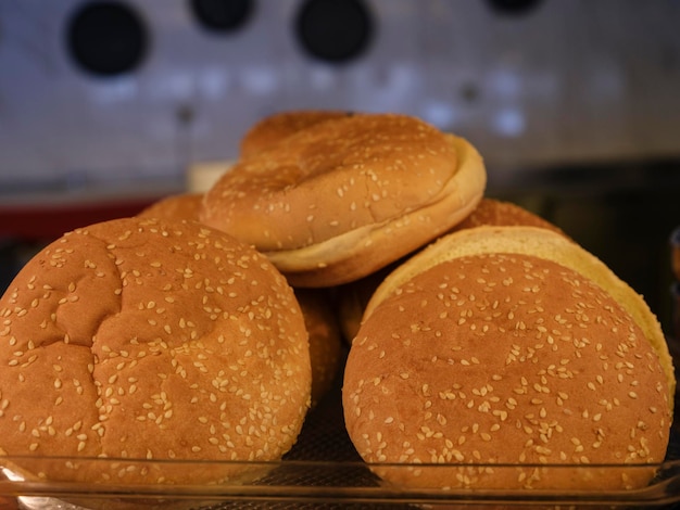 Panini per hamburger freschi al forno