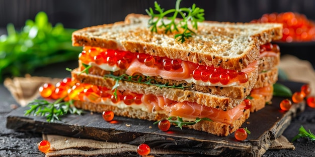 panino con caviale AI generativa