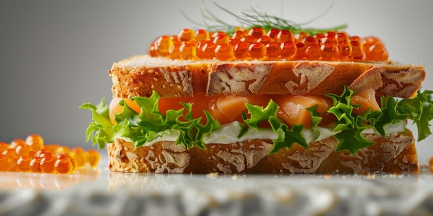 panino con caviale AI generativa