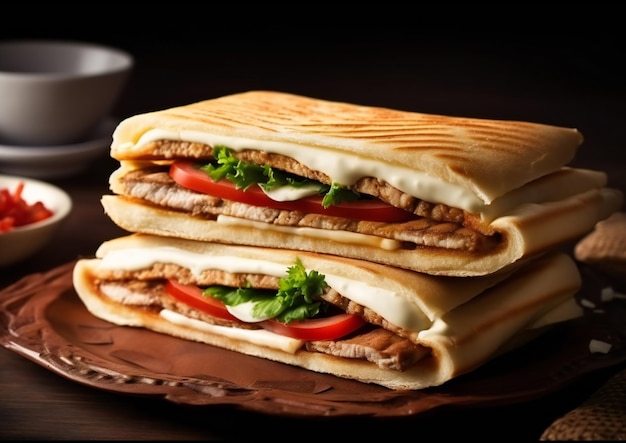 Panino turco sul tavolo