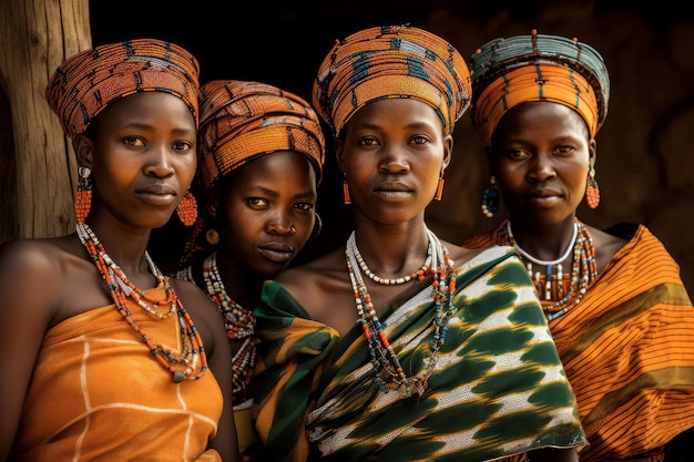 Panno tradizionale delle donne africane Modello carino Genera Ai