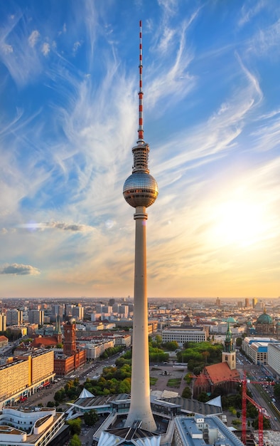 Panorama aereo meraviglioso della città di BeBerlin della Germania del centro