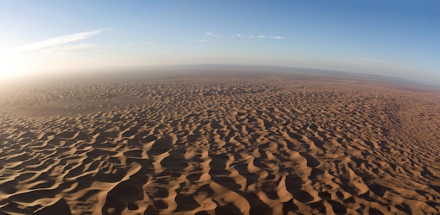 Panorama aereo nel deserto del Sahara all'alba