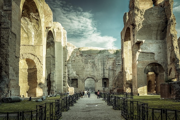 Panorama all'interno delle Terme di Caracalla Roma Italia