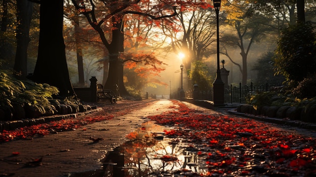 Panorama autunnale a Central Park New York City