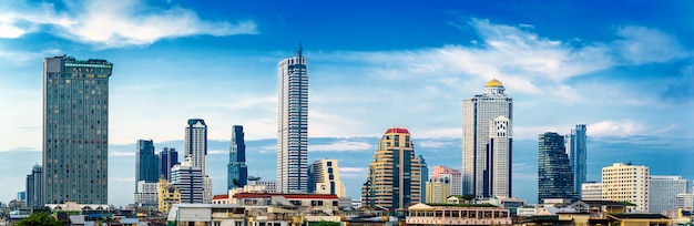 Panorama Bangkok Cityscape Skyline