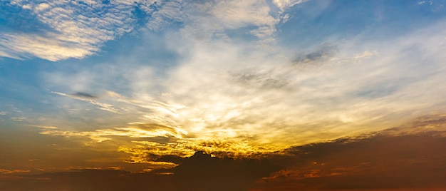 Panorama cielo di mattina e sfondo della nube