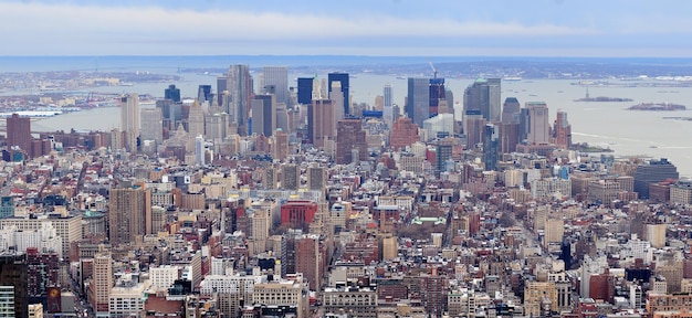 Panorama dei grattacieli del centro di New York City Manhattan