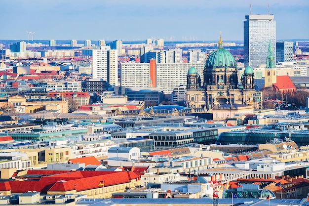 Panorama del centro di Berlino con la Cattedrale Berliner Dom, Germania