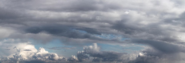 Panorama del cielo nuvoloso Sfondo di cielo azzurro con nuvole