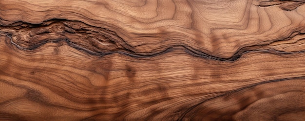 Panorama del fondo di struttura di legno marrone noce Generetive Ai