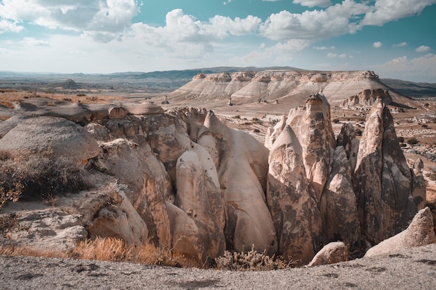 Panorama del paesaggio della valle del parco nazionale di Goreme