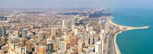 Panorama del paesaggio urbano di Chicago