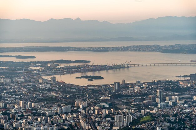 Panorama della città di Rio de Janeiro da una vista a volo d39uccello