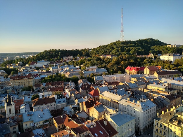 Panorama della città europea di Leopoli