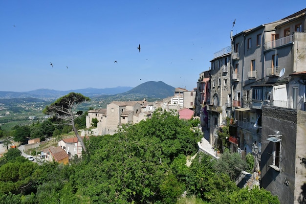 Panorama della Guardia Sanframondi in Campania, Italia