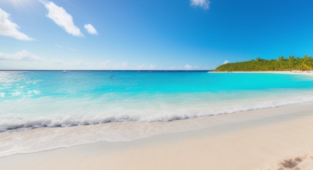 Panorama della natura del paesaggio Cielo blu della spiaggia