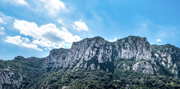 Panorama delle montagne di Montserrat Catalogna, Spagna