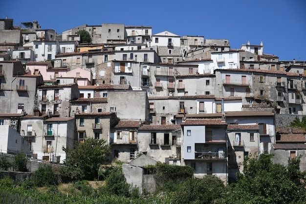 Panorama di Castelsaraceno, città antica della provincia di Potenza, in Italia