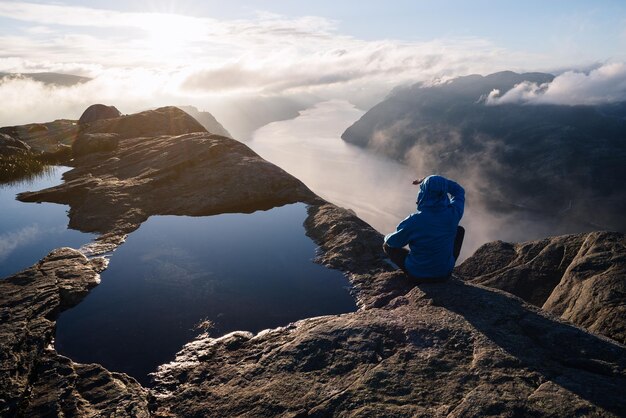 Panorama di Lysefjord Norvegia