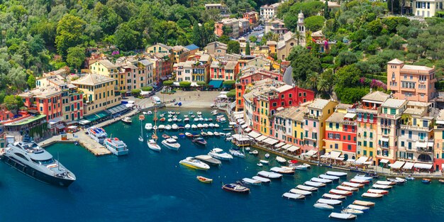 Panorama di Portofino, Riviera Ligure, Liguria