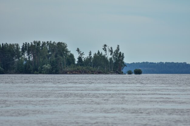 panorama estivo del fiume Volga