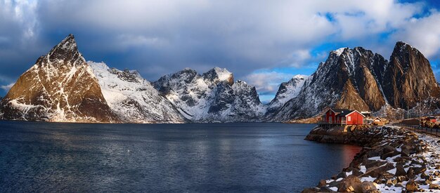 Panorama invernale di Hamnoy