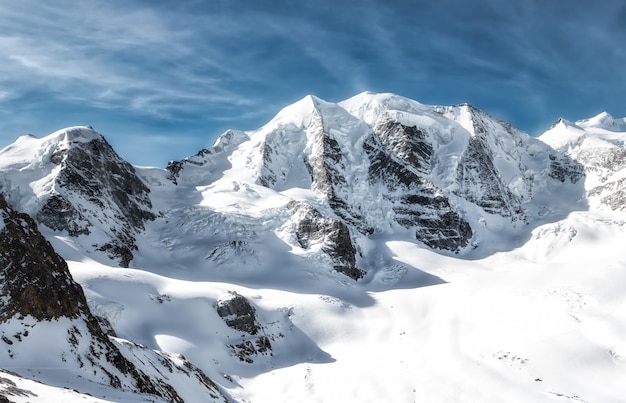 Panorama montano. Alpi Retiche Piz Palu