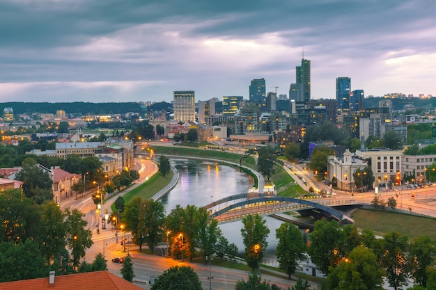 Panorama Nuovo centro di Vilnius, Lituania