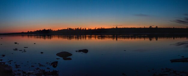 Panorama Tramonto sul fiume nord