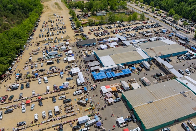 Panorama veduta aerea di Englishtown i migliori mercatini delle pulci NJ USA