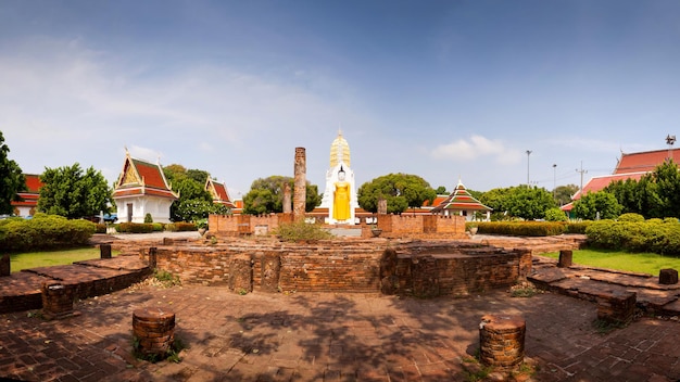 PanoramaWat Phar Sri Rattana Mahathat Temple Phitsanulok in Thailandia