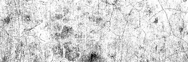 Panoramic distress Overlay Texture Grunge sullo sfondo di bianco e nero Dirty distressed grain monochrome pattern del vecchio design di banner usurato