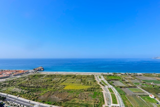 Panoramica della costa del sole a salobrena granada