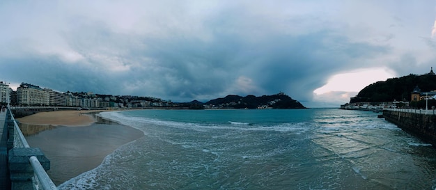 Panoramica della spiaggia della Concha a San Sebastián